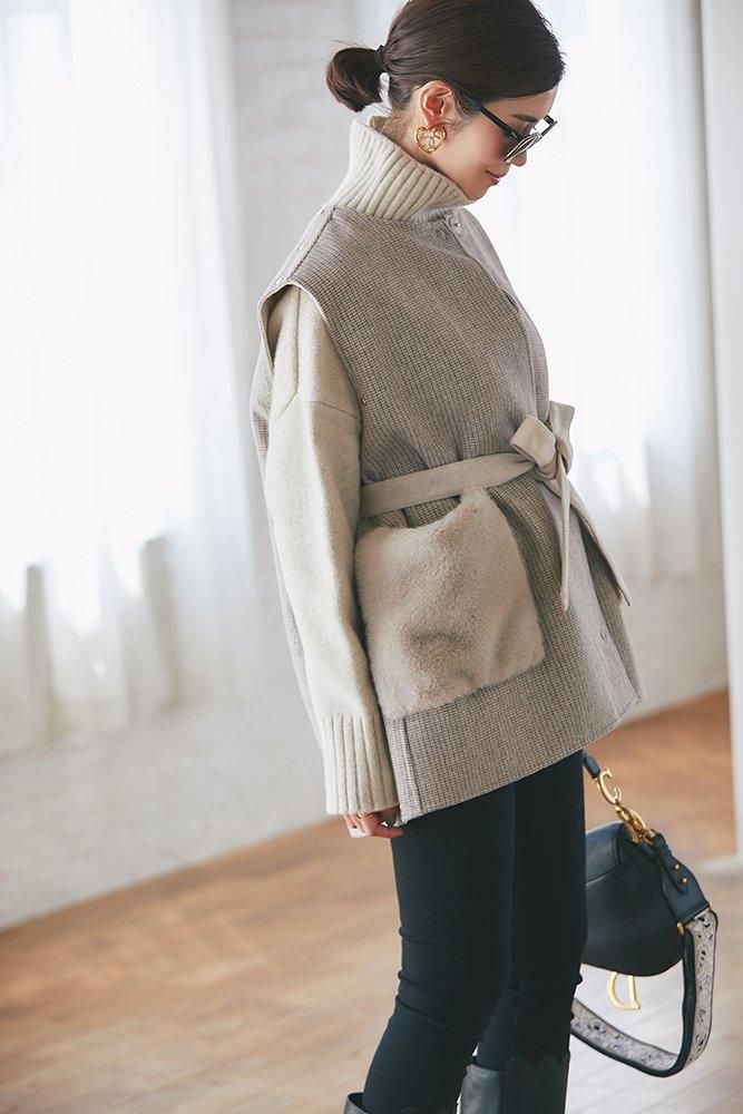 20%off】リバーシブル3WAYファージレ(グレージュ) - seventen 20%off】リバーシブル3WAYファージレ(グレージュ) - seventen