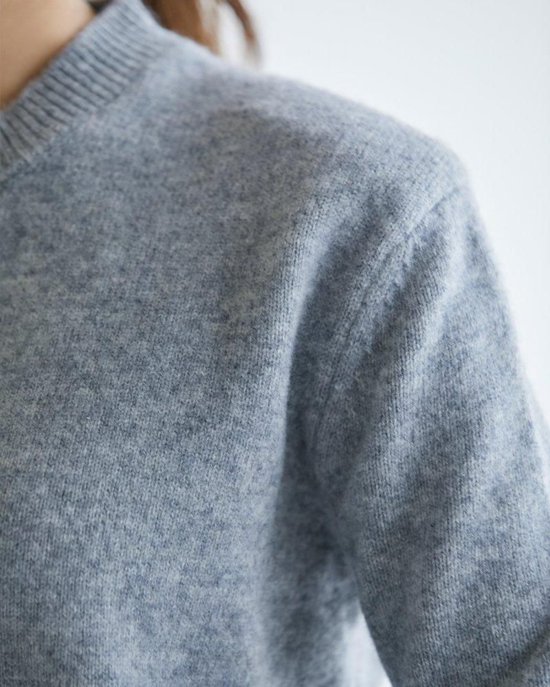 フェルテッドウールカーディガン(グレー) - seventen