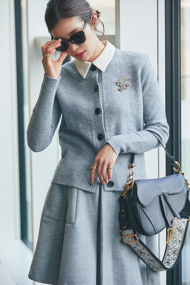 フェルテッドウールカーディガン(グレー) - seventen