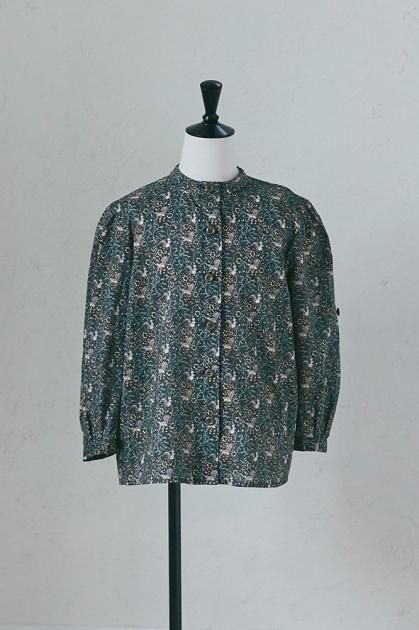 【20％off】スクワロルプリントKIDSシャツ(ダークグリーン)