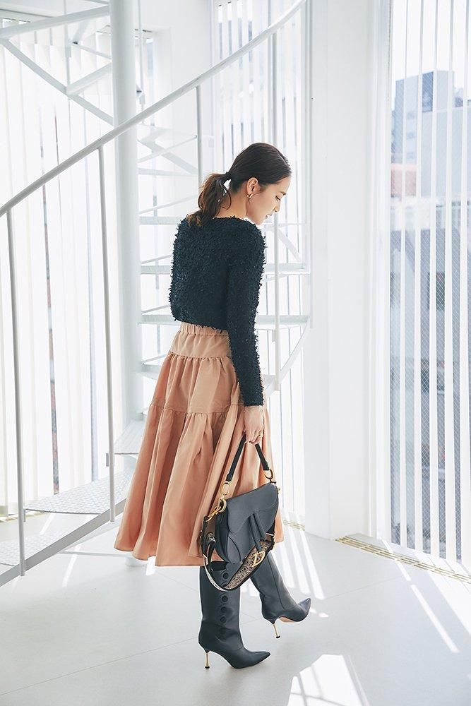 カラミツイードトップス(ブラック) - seventen