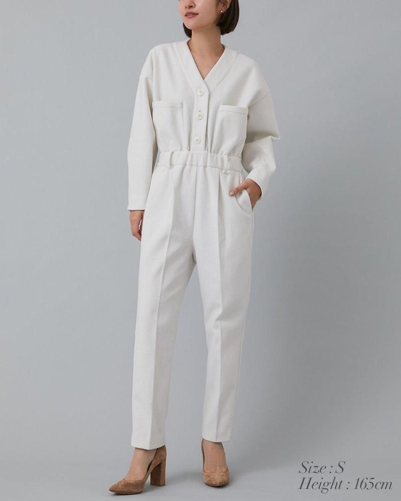 ウールライクオールインワン(オフホワイト) - seventen