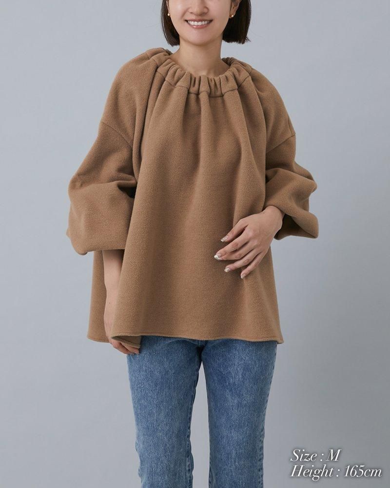 20％off】ソフトモッサーギャザーブラウス(オフホワイト) - seventen