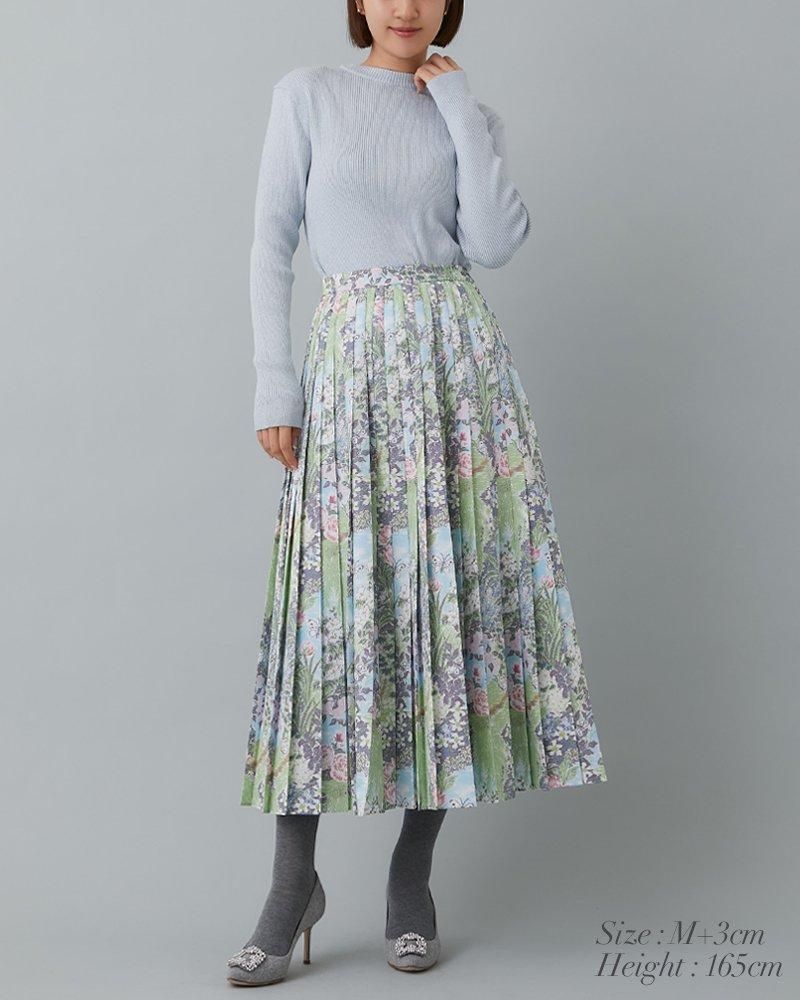 KEITA MARUYAM × SEVEN TEN by MIHO KAWAHITO 庭園プリントプリーツ