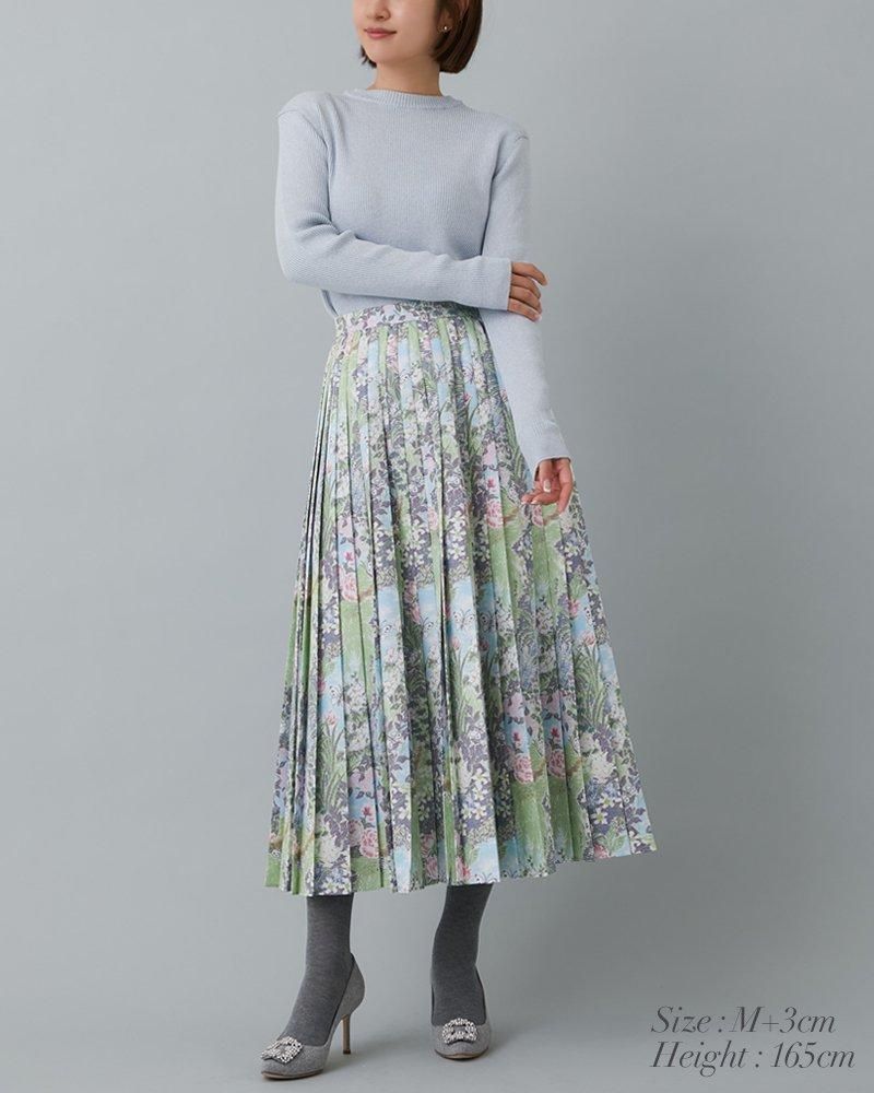 KEITA MARUYAM × SEVEN TEN by MIHO KAWAHITO 庭園プリントプリーツ