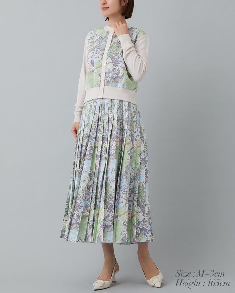 KEITA MARUYAM × SEVEN TEN by MIHO KAWAHITO 庭園プリントプリーツ