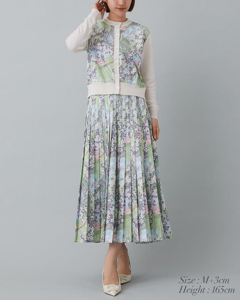 KEITA MARUYAM × SEVEN TEN by MIHO KAWAHITO 庭園プリントプリーツ