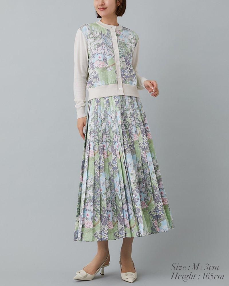 KEITA MARUYAM × SEVEN TEN by MIHO KAWAHITO 庭園プリントプリーツ