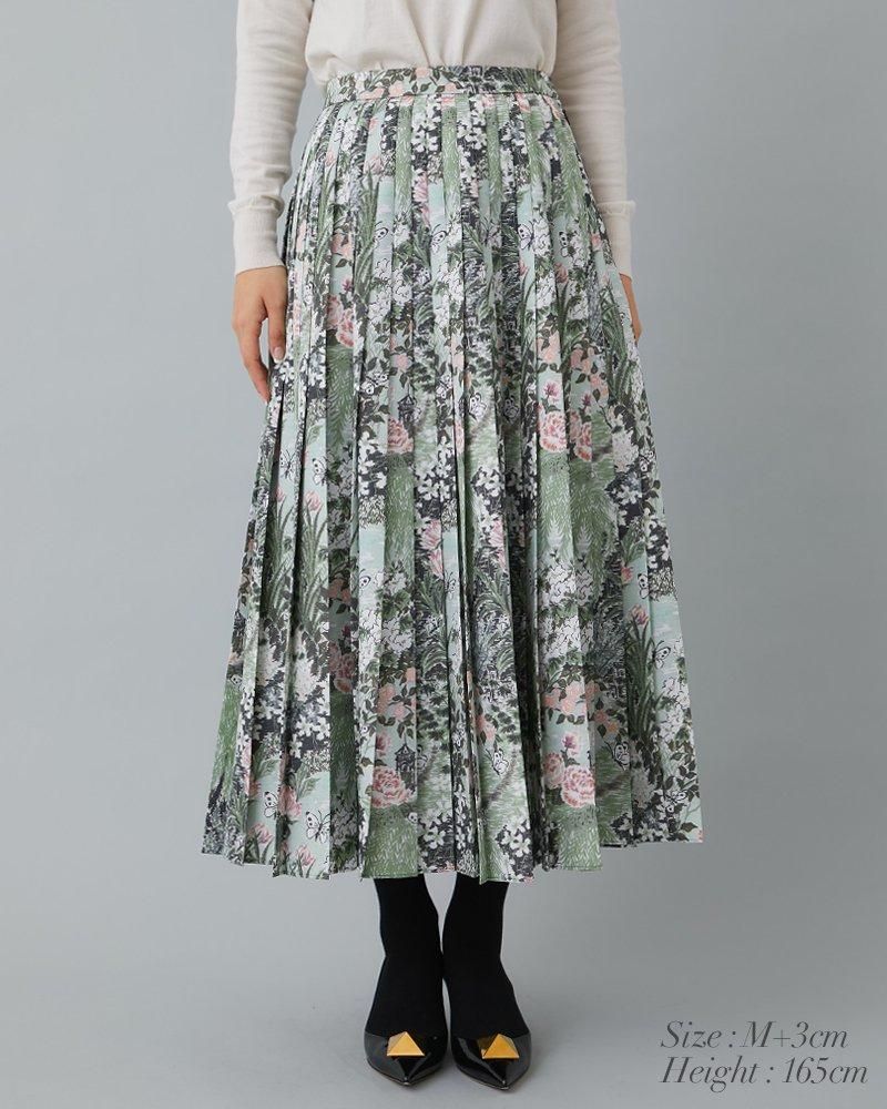 KEITA MARUYAM × SEVEN TEN by MIHO KAWAHITO 庭園プリントプリーツ