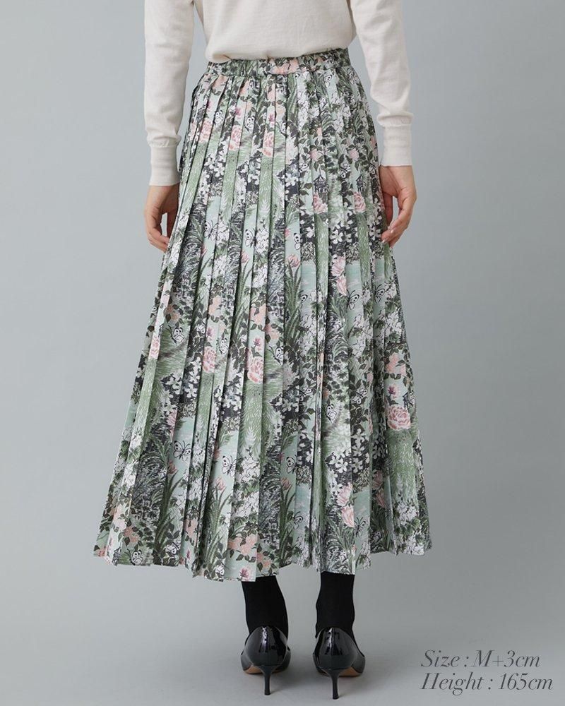 KEITA MARUYAM × SEVEN TEN by MIHO KAWAHITO 庭園プリントプリーツ