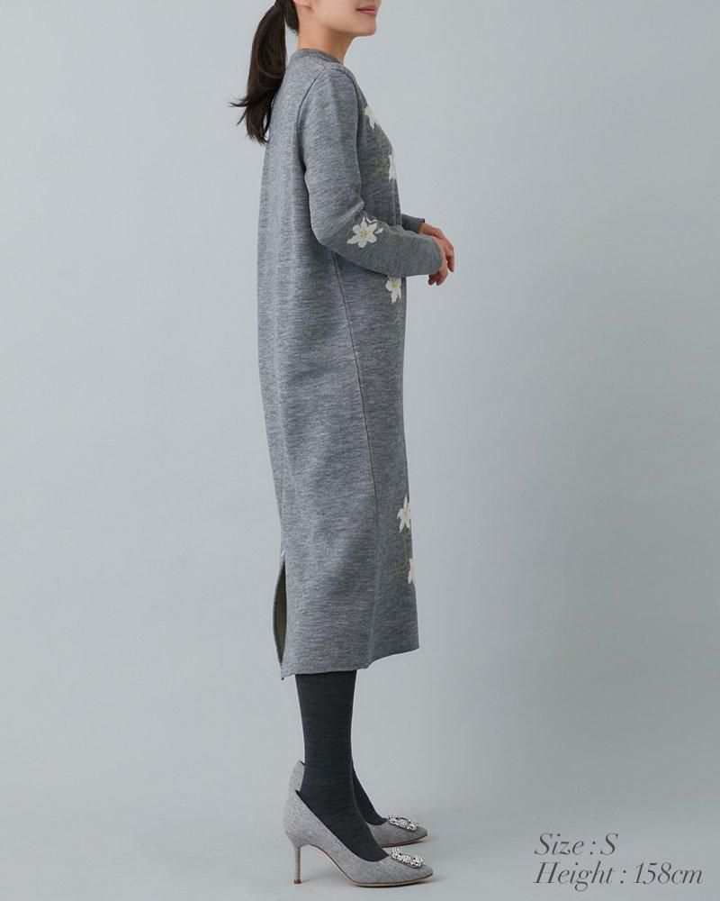 美品　Kayme シャドーフラワーツイストワンピース　7号サイズ EIMY ISTOIRE ドレス フラワーシフォンドレス キャミワンピース
