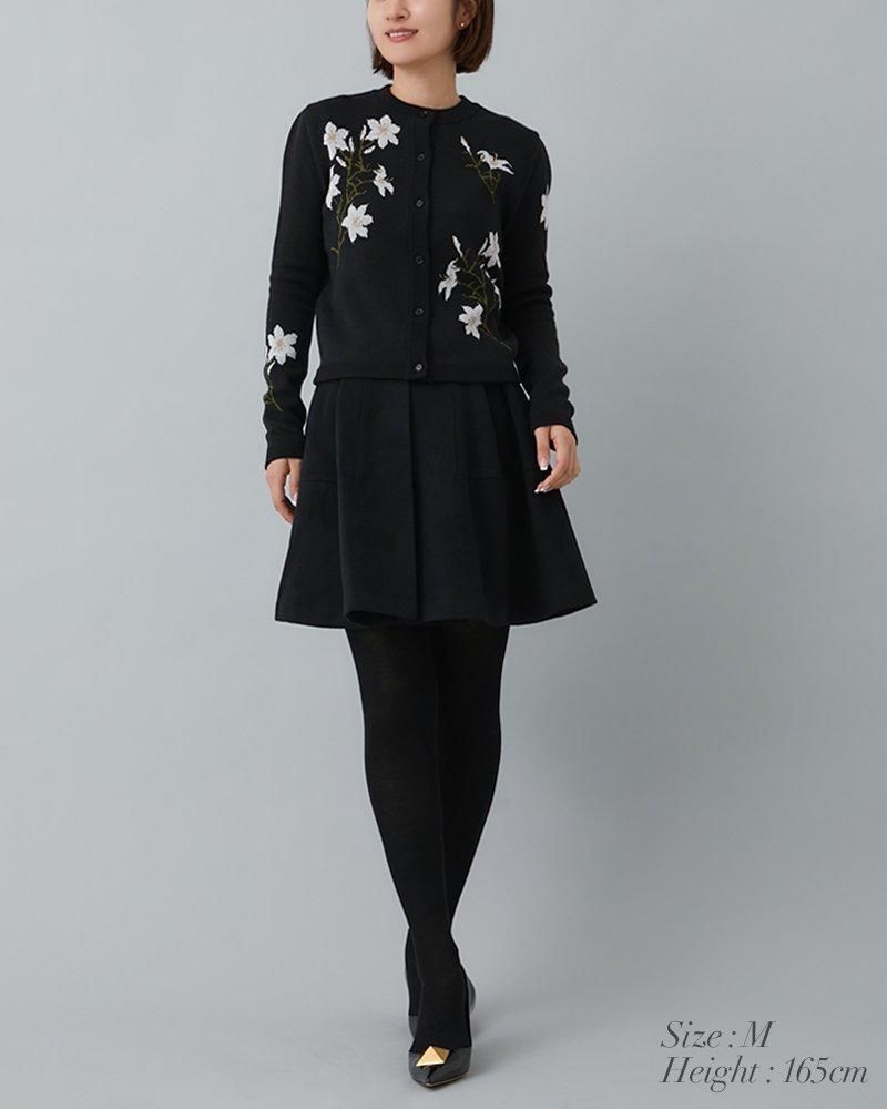 ラメ入りブラックカーディガン・アンサンブル セール】シアー ニット カーディガン（ラメ入り / ラメなし