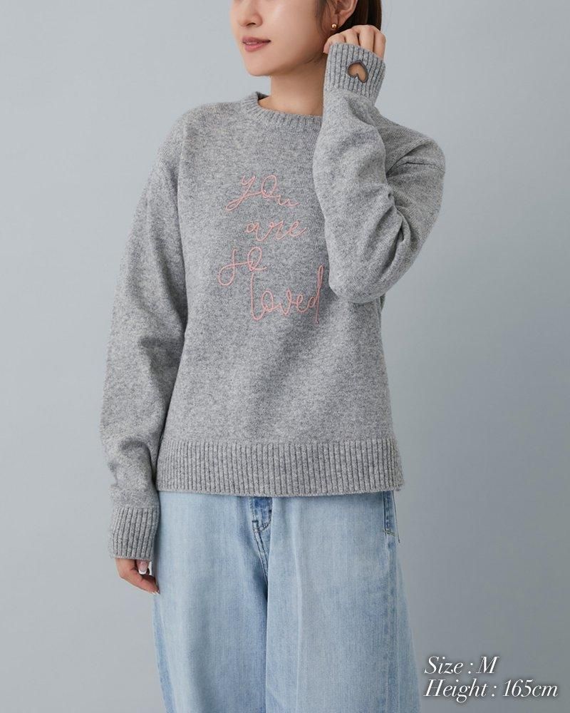 セブンテン　so lovedニット 20％off】so loved ニットプルオーバー(ブラック×ホワイト) - seventen