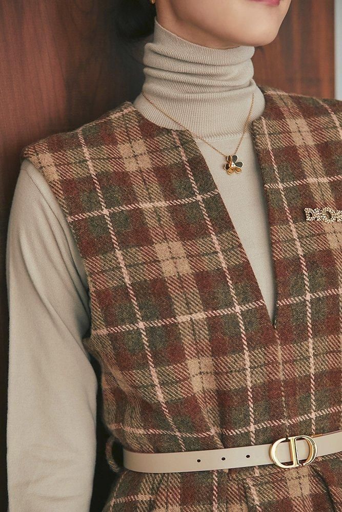 30%off】ウールチェックジャンバースカート(ブラウン) - seventen 30%off】ウールチェックジャンバースカート(ブラウン) - seventen