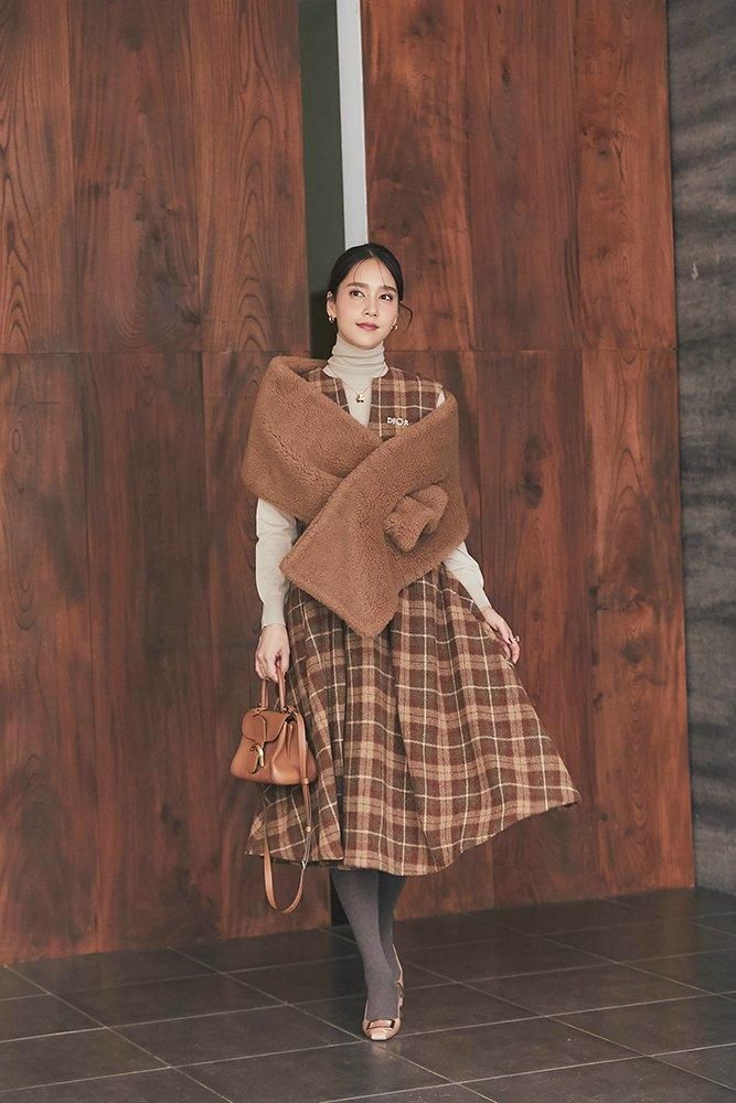 30%off】ウールチェックジャンバースカート(ブラウン) - seventen 30%off】ウールチェックジャンバースカート(ブラウン) - seventen