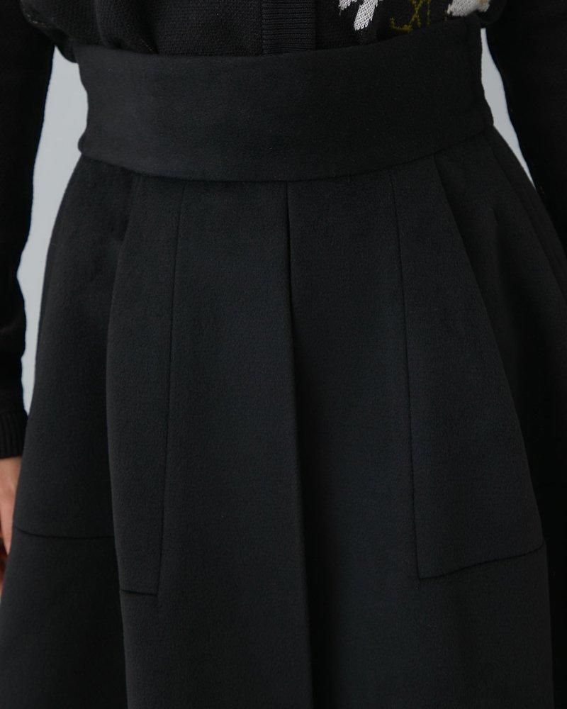 【完売】新品タグ付seventen ウールハイウェストフレアキュロットBLACK ウールハイウエストフレアキュロット(ブラック) - seventen