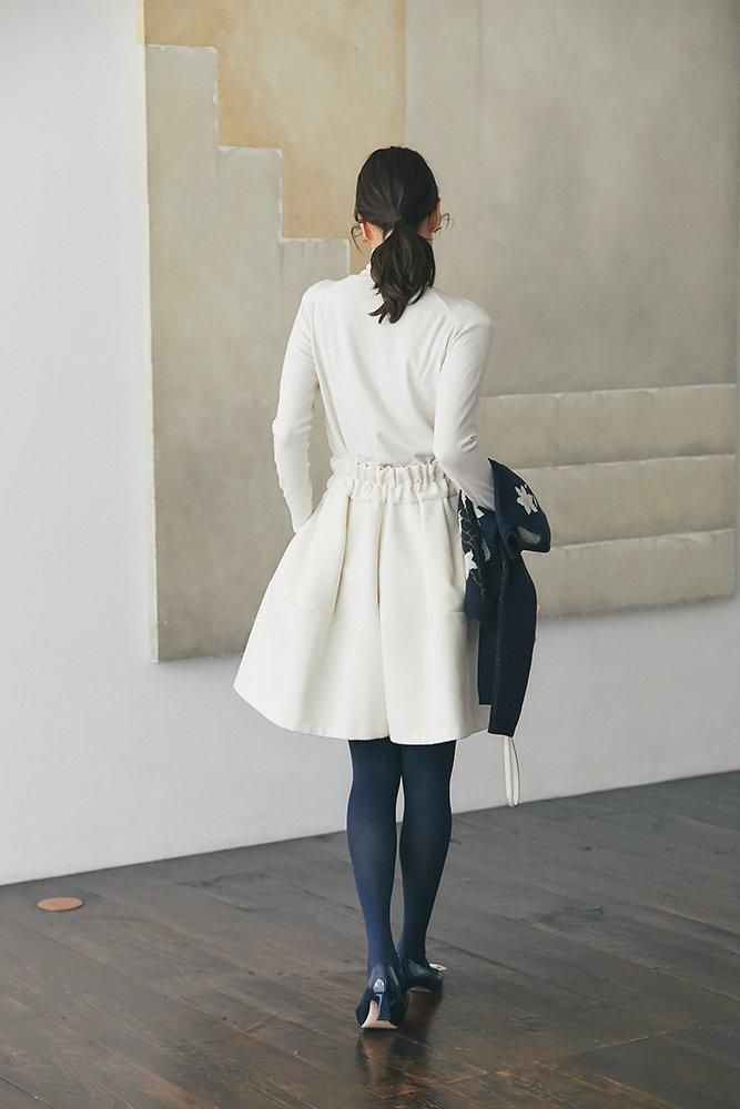 seventenbymihokawahito フレアキュロット白Sサイズ 再入荷】ハイウエストフレアキュロット(オフホワイト) - seventen