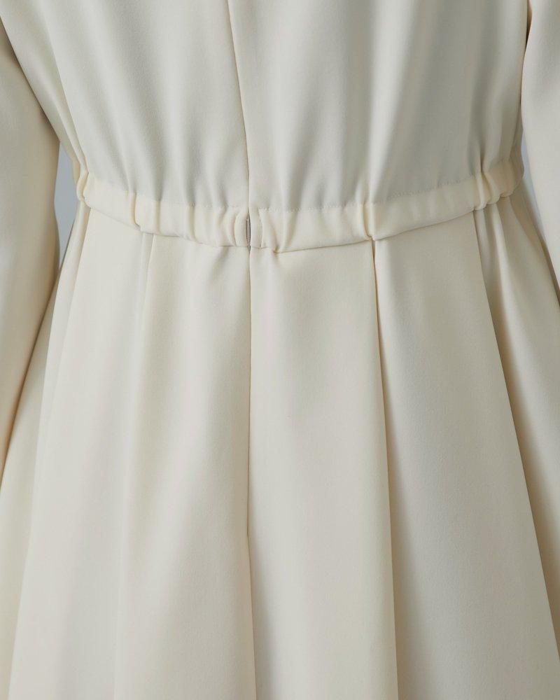 パールトリムタックワンピース(オフホワイト) - seventen