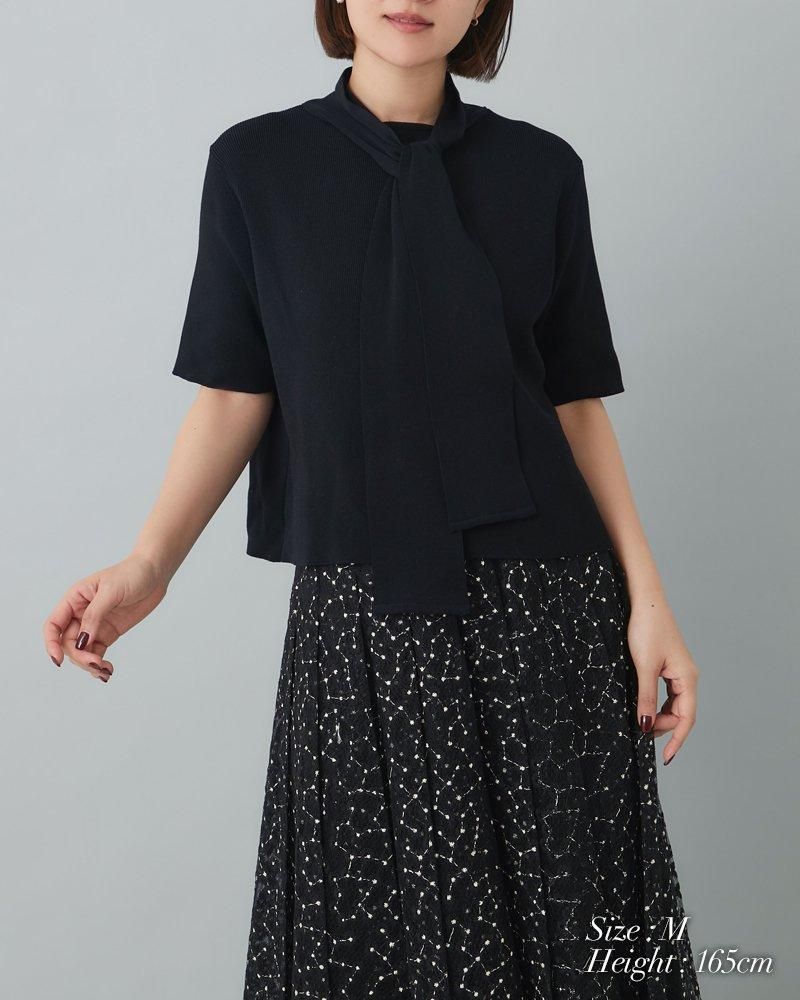 美品　THOM BROWN ニットタイ ボウタイボックスニット(ライトグレー) - seventen