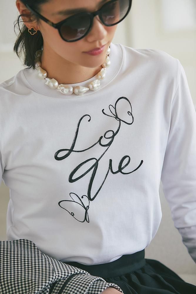 プリントロングTシャツ(ブラック) - seventen