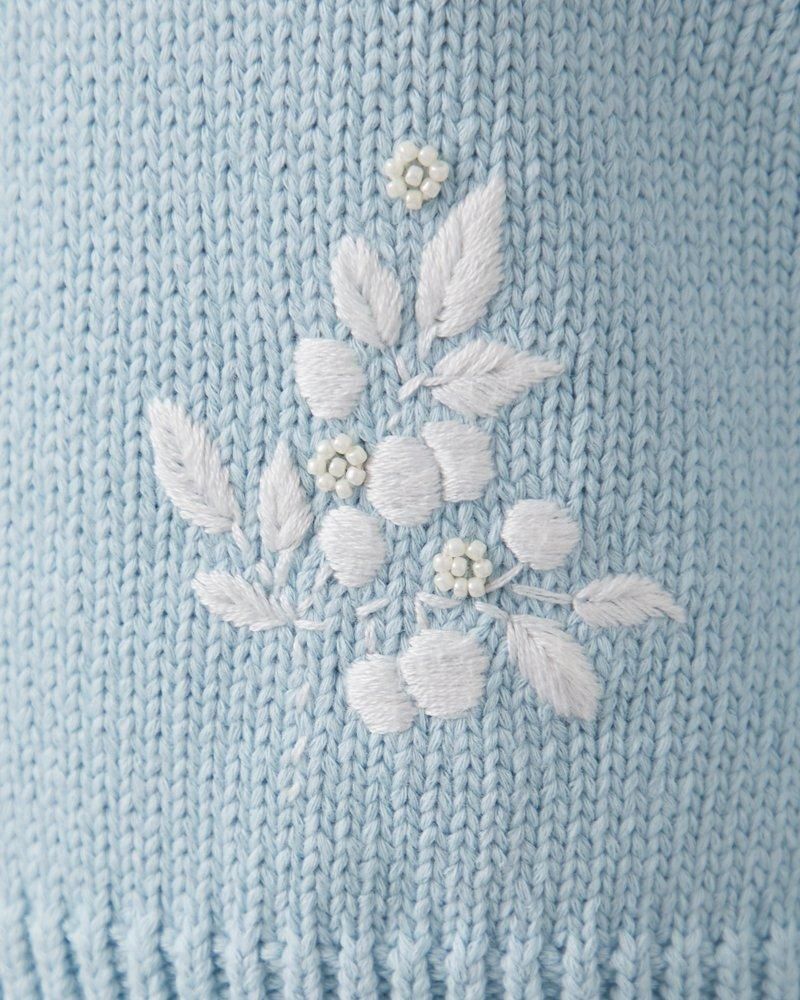 AMBIDEX Store △数字刺繍 Vカーディガン(F グリーン): l