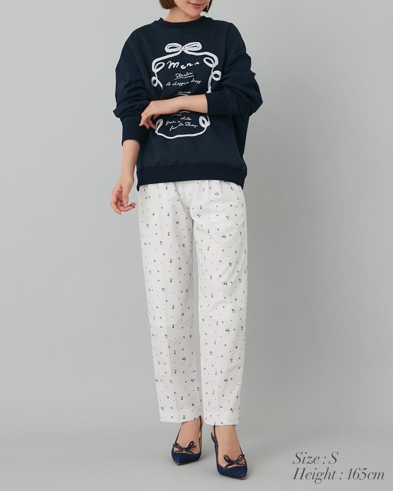 再入荷】プリントピンタックパンツ(小花柄) - seventen