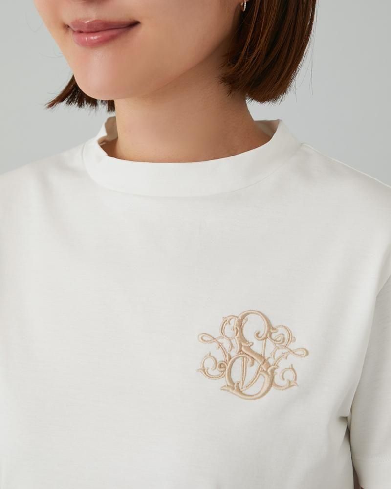 SVT刺繍Tシャツ(オフホワイト×ベージュ) - seventen SVT刺繍Tシャツ(オフホワイト×ベージュ) - seventen