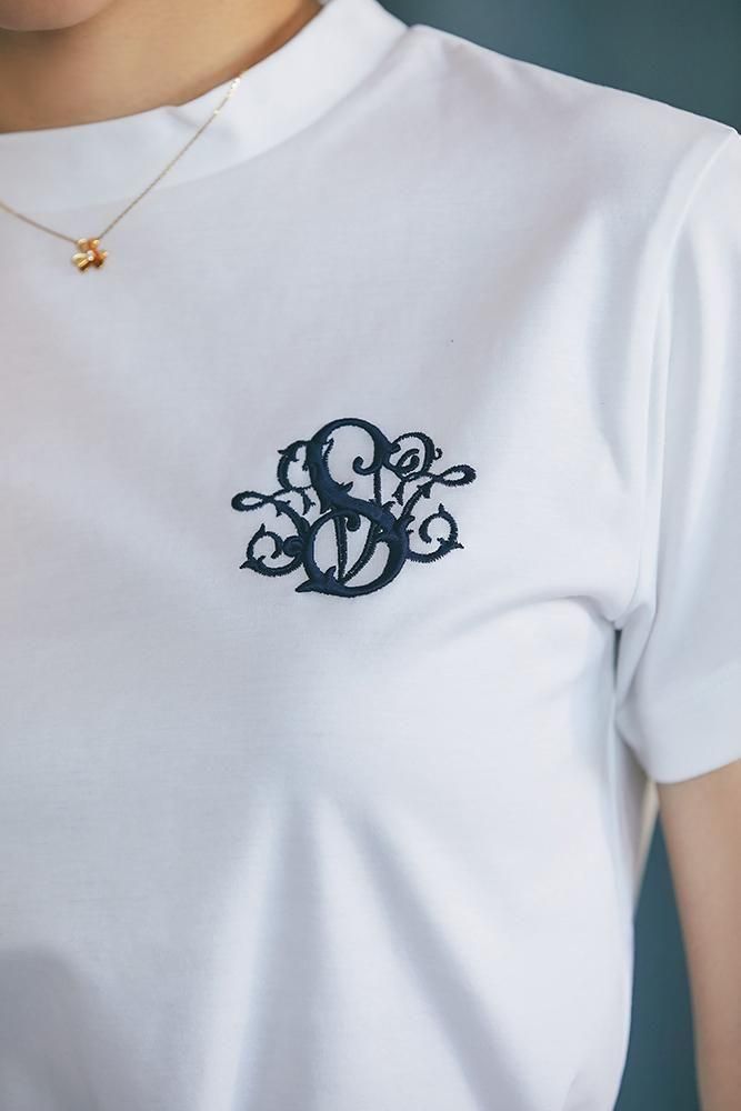 SVT刺繍Tシャツ(ホワイト×ネイビー) - seventen SVT刺繍Tシャツ(ホワイト×ネイビー) - seventen