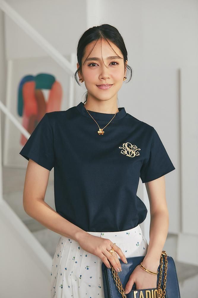 SVT刺繍Tシャツ(ホワイト×ネイビー) - seventen