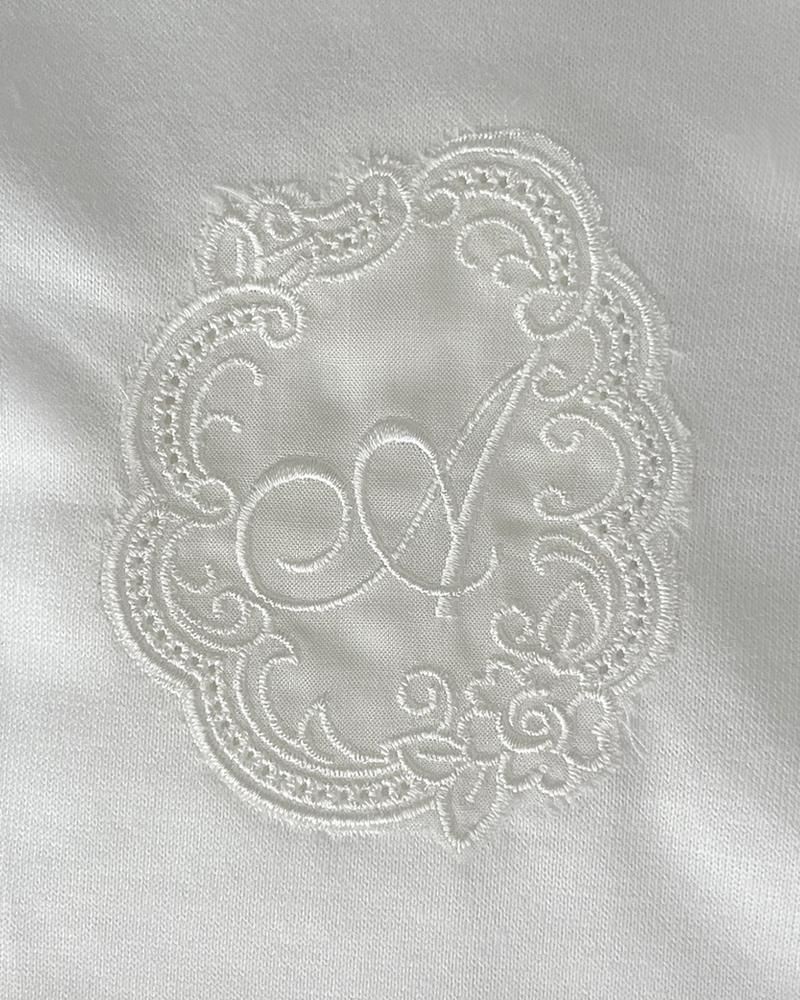 美品 セブンテン ツイード刺繍トップス(グレー) ツイード刺繍トップス(グレー) - seventen