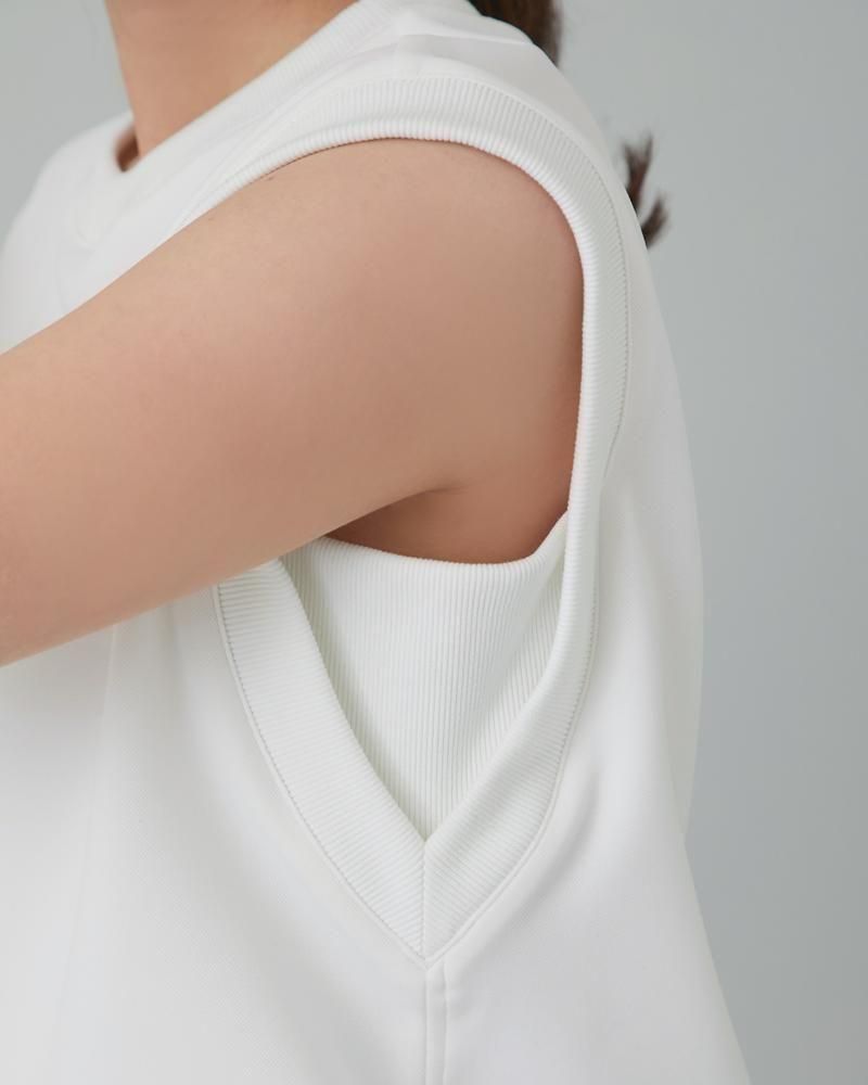 10％off】イニシャルレースタンクトップ(ホワイト) - seventen