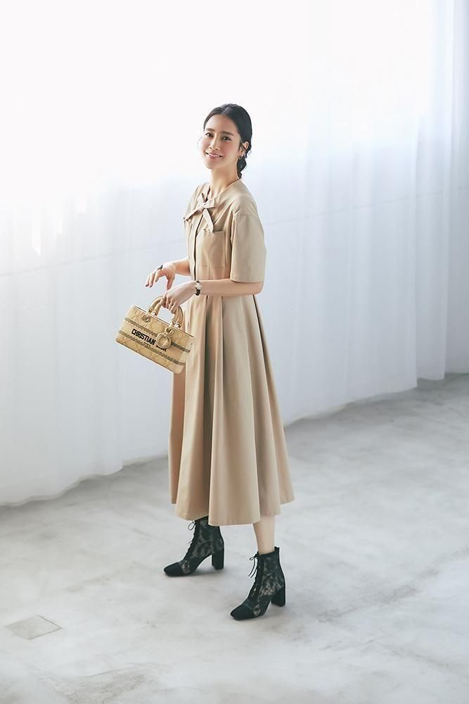 再入荷】フロントタックボウタイワンピース(ネイビー) - seventen