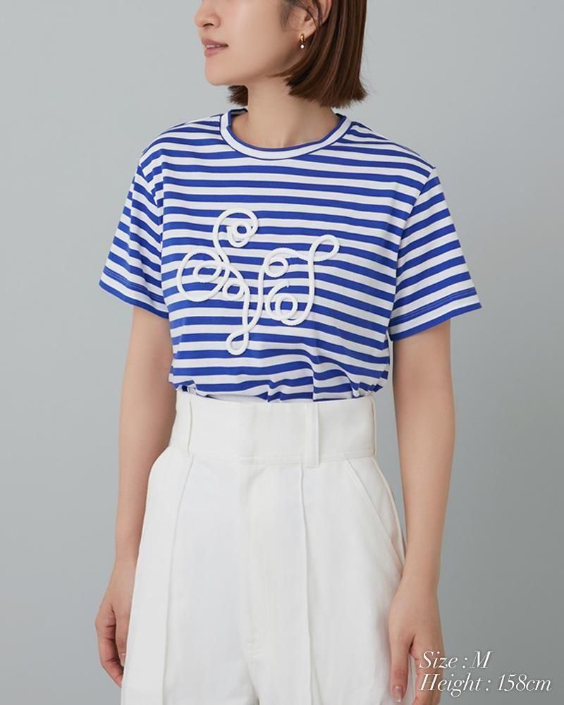 ennoy ボーダーtシャツ 刺繍ネイビー THE ENNOY PROFESSIONAL(ザ エンノイ プロフェッショナル) ロゴ