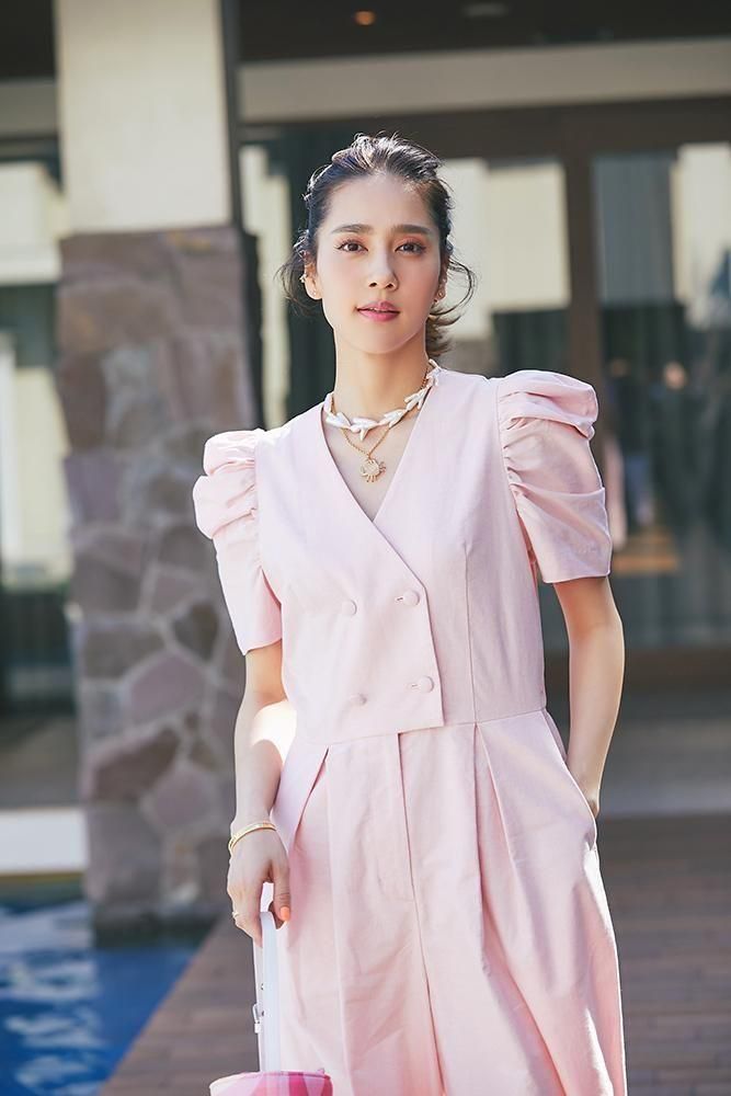 ダブルボタンオールインワン(ピンク) - seventen