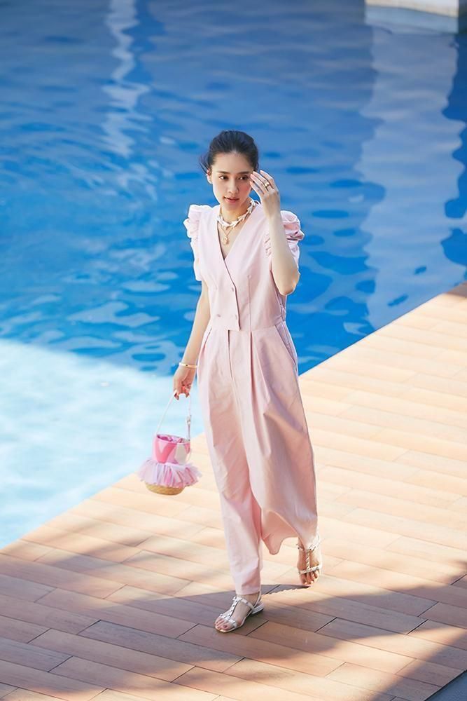 ダブルボタンオールインワン(ピンク) - seventen