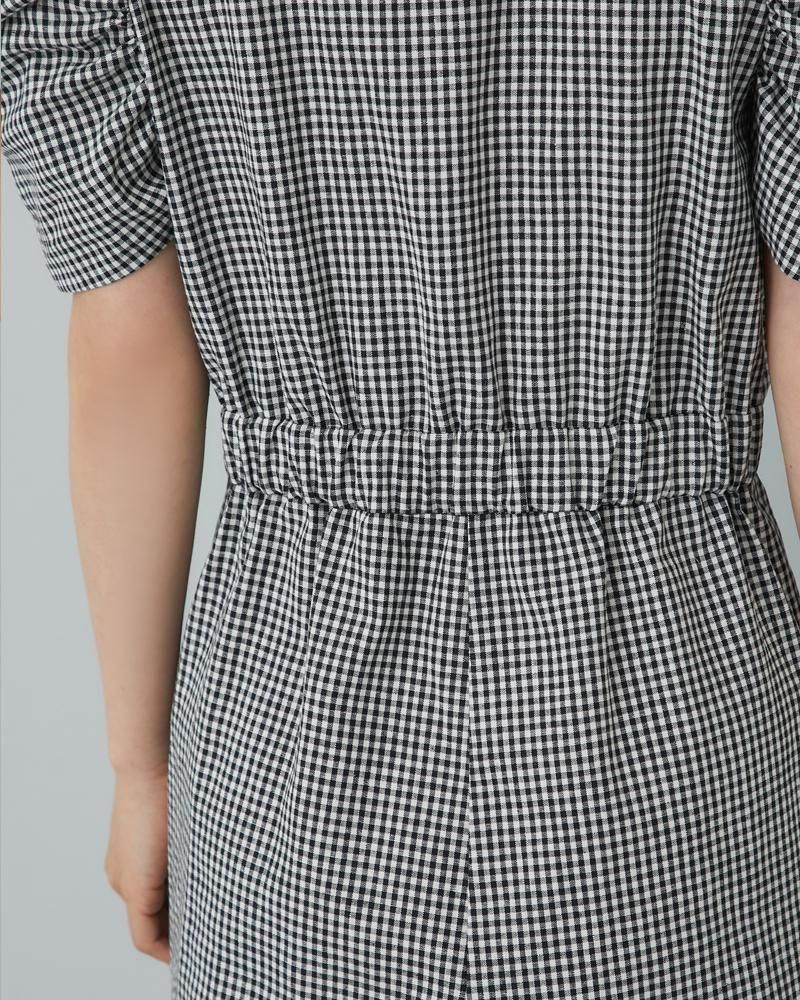 新品　seventen ダブルボタンオールインワン(ギンガム) ダブルボタンオールインワン(ギンガム) - seventen