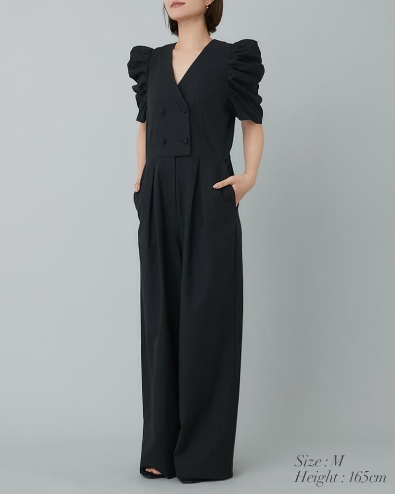 新品　seventen ダブルボタンオールインワン(ギンガム) ダブルボタンオールインワン(ギンガム) - seventen