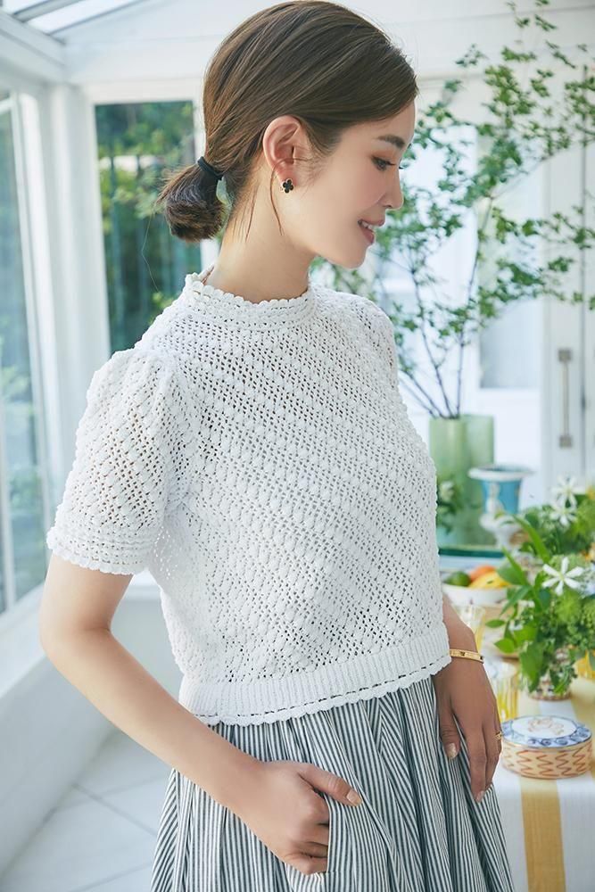 サマークロシェニット(ホワイト) - seventen