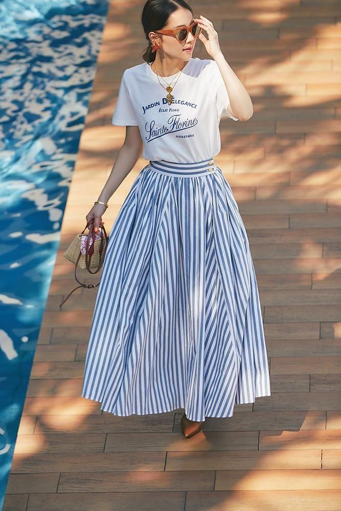 45R リネンツィード ラップスカート ネイビーピンストライプ （フリーサイズ） 45R リネンツィード ラップスカート ネイビーピンストライプ