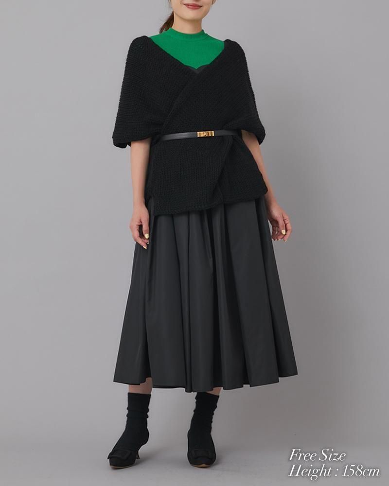 ノースリーブカシュクールニット(キャメル) - seventen