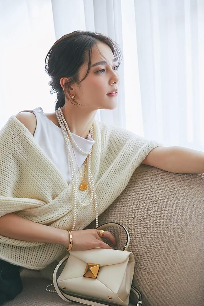 SEVEN TEN ノースリーブカシュクールニット(ブラック) ノースリーブ