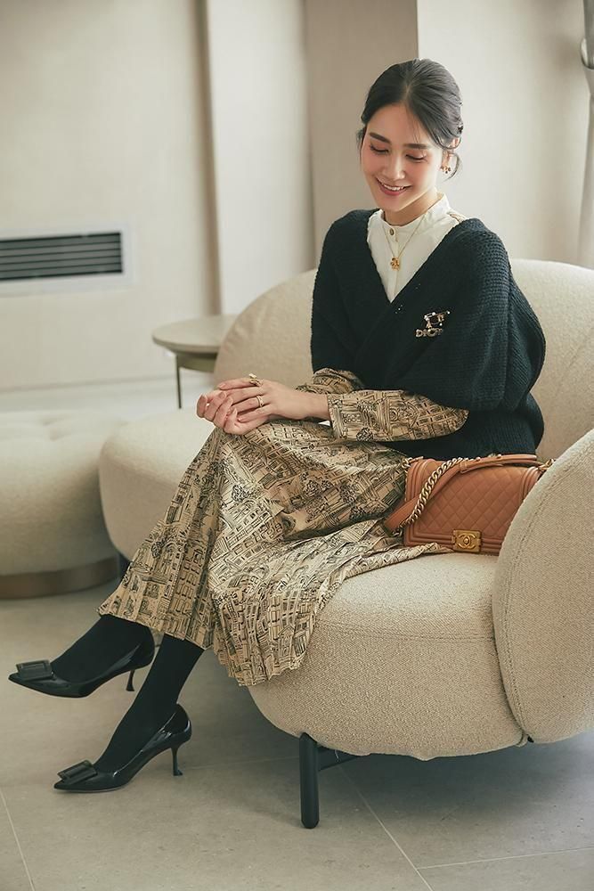 ノースリーブカシュクールニット(ブラック) - seventen