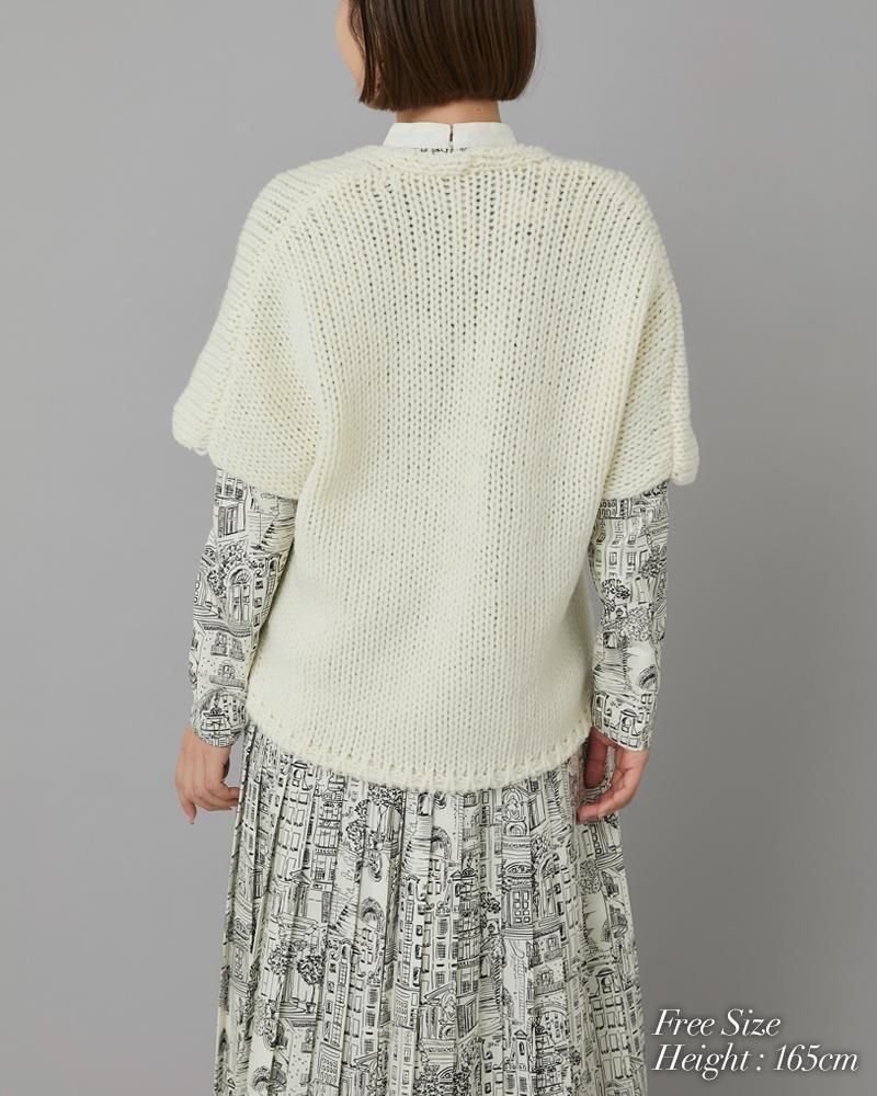 お値下げしました！SEVEN TEN ノースリーブカシュクールニット(ブラック) ノースリーブカシュクールニット(ブラック) - seventen