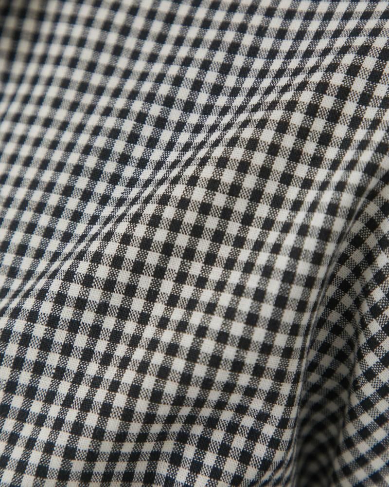 STステッチ刺繍シャツ(ギンガム) - seventen