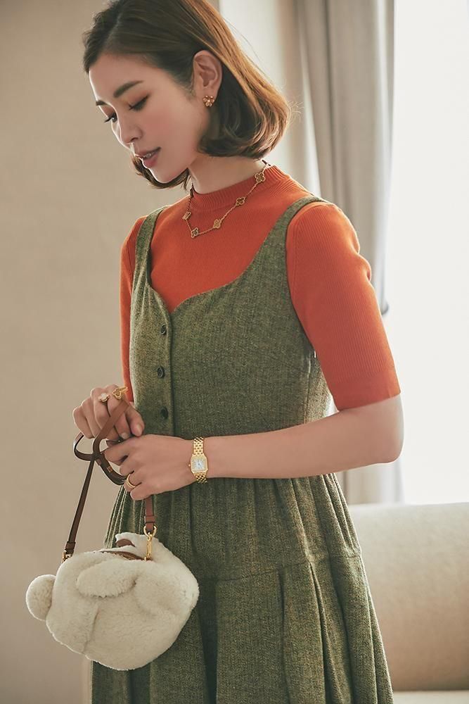 ソフトボーンワンピース(ツイード) - seventen