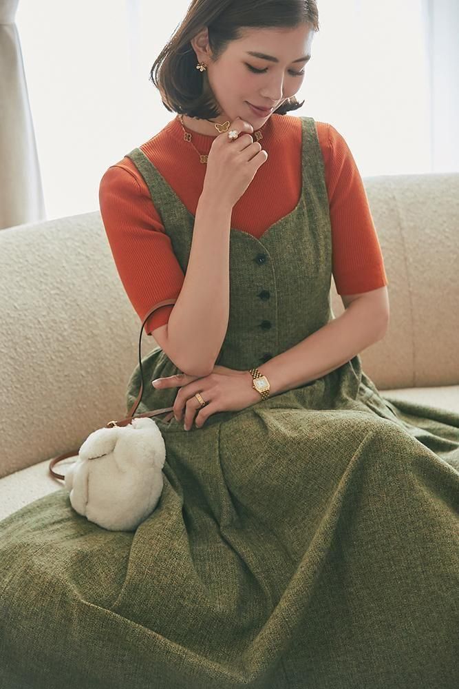 ソフトボーンワンピース(ツイード) - seventen