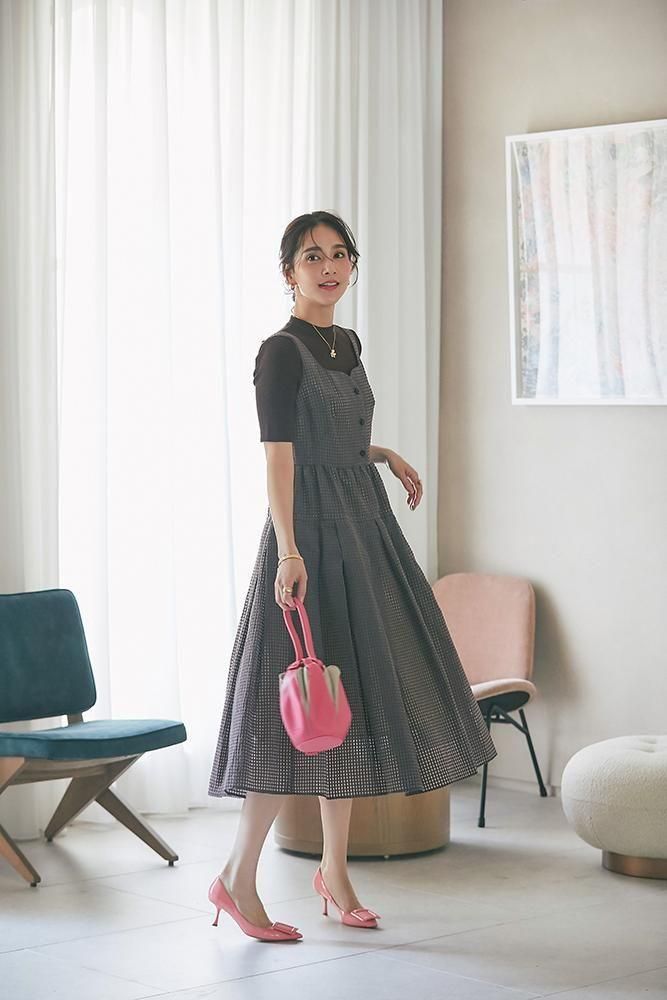 ソフトボーンワンピース(ブラウンギンガム) - seventen