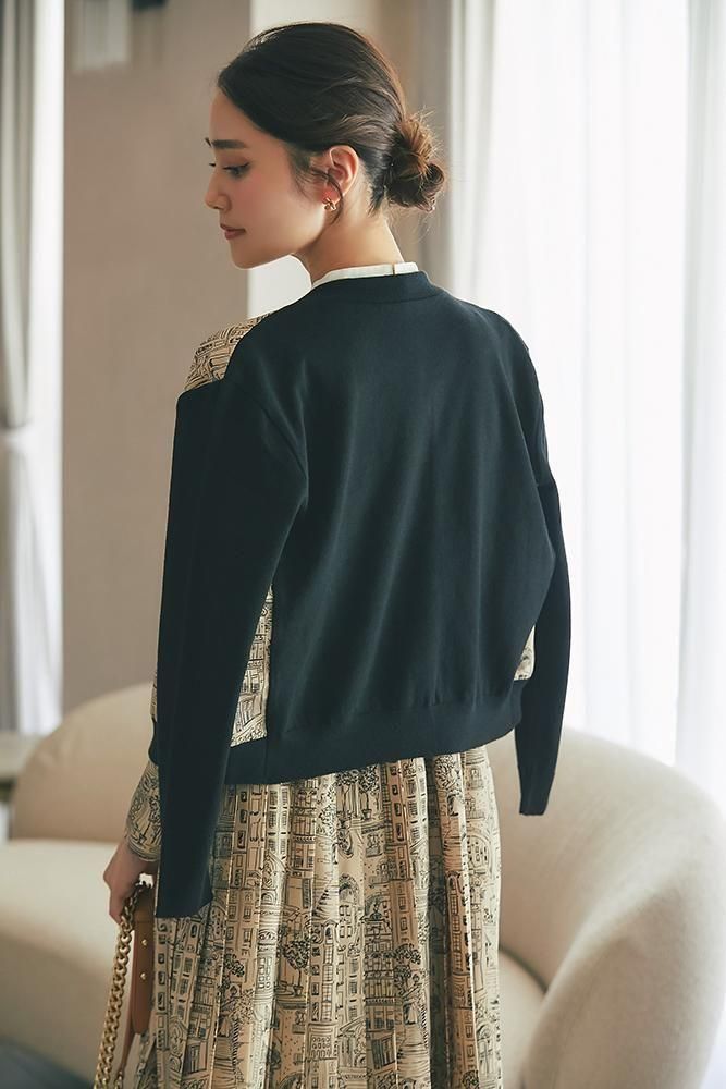 20％off】タウンプリントカーディガン(ベージュ) - seventen