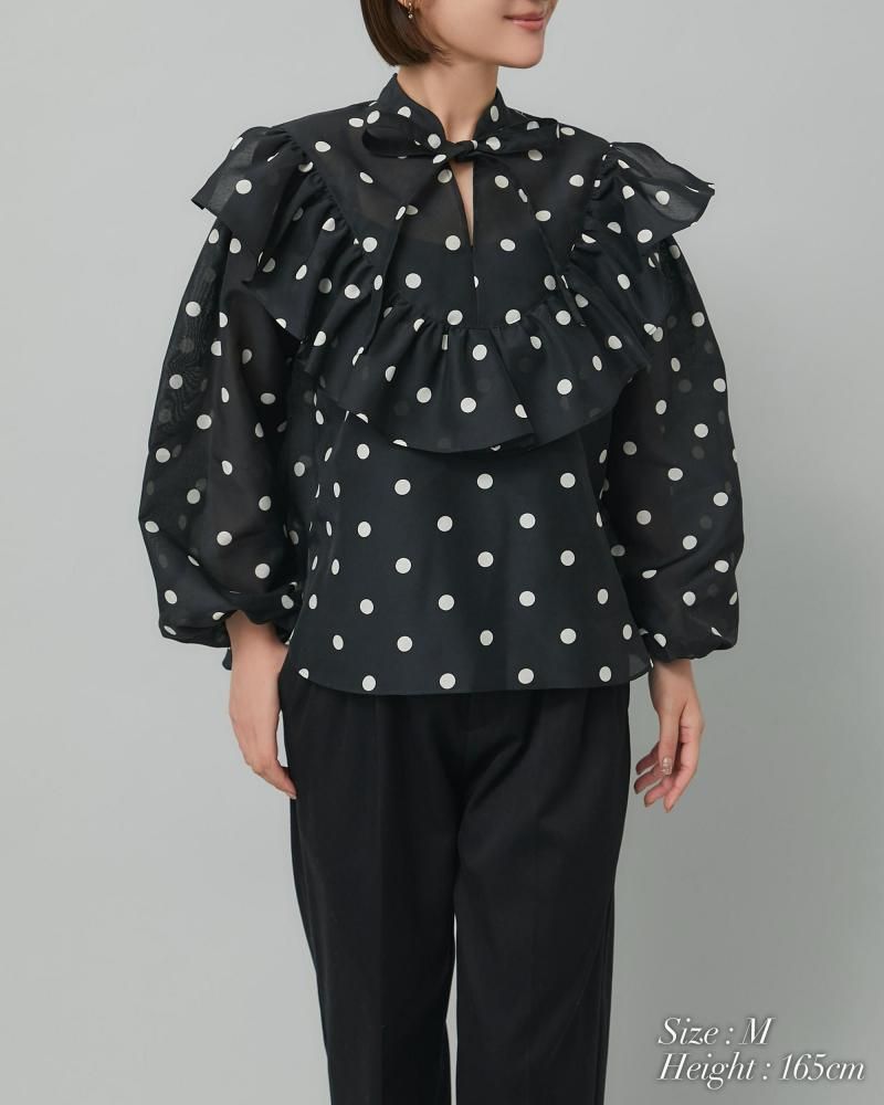 値下げ新品未使用　セブンテンバイミホカワヒト　シアードットブラウス(アイボリー) シアードットブラウス(アイボリー) - seventen