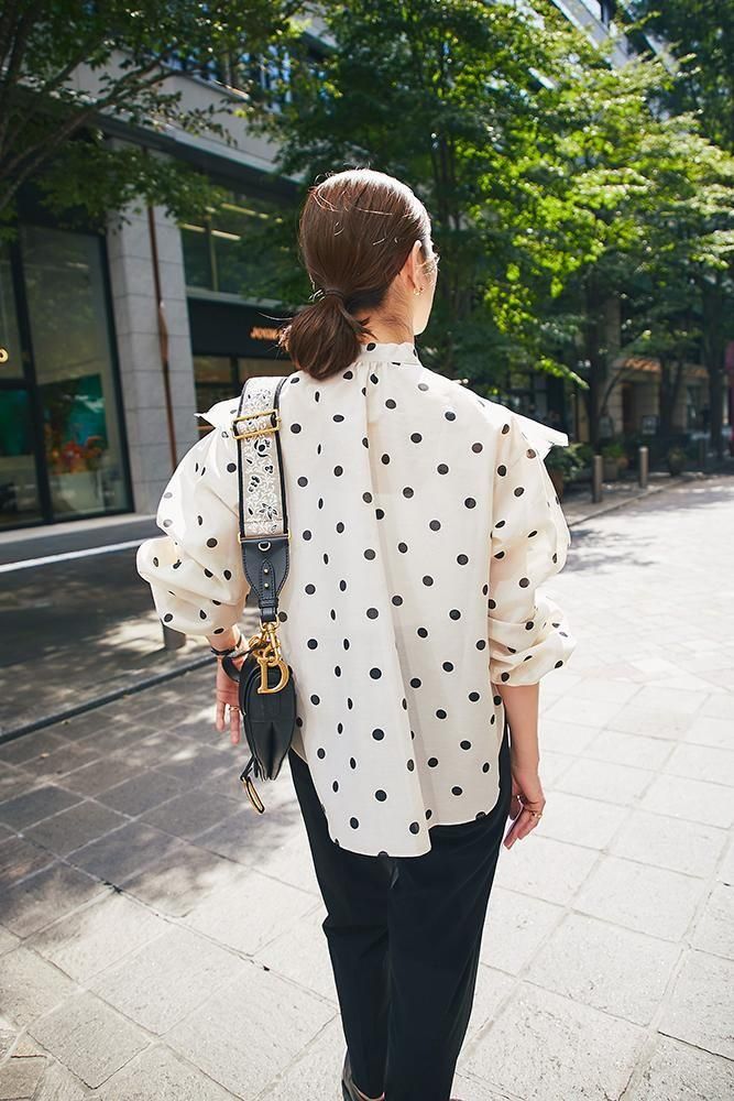 値下げ新品未使用　セブンテンバイミホカワヒト　シアードットブラウス(アイボリー) シアードットブラウス(アイボリー) - seventen